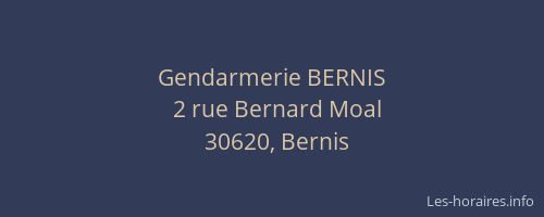 Gendarmerie BERNIS