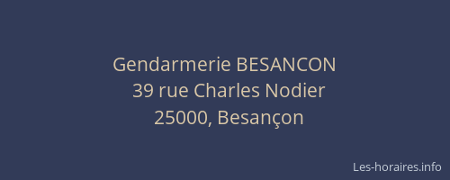 Gendarmerie BESANCON