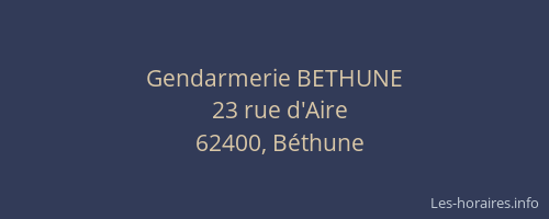 Gendarmerie BETHUNE