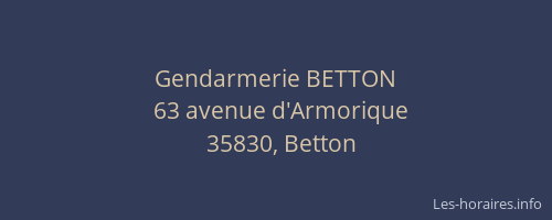 Gendarmerie BETTON