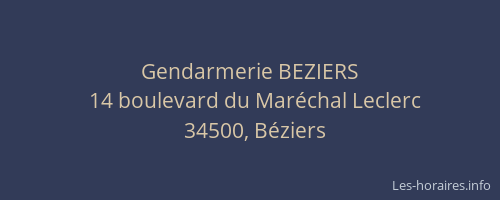 Gendarmerie BEZIERS