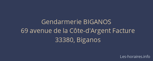 Gendarmerie BIGANOS