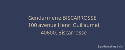 Gendarmerie BISCARROSSE
