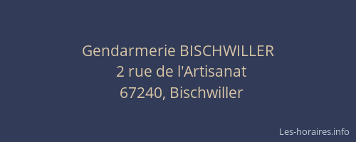 Gendarmerie BISCHWILLER