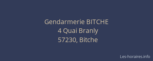 Gendarmerie BITCHE
