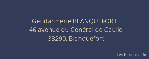 Gendarmerie BLANQUEFORT