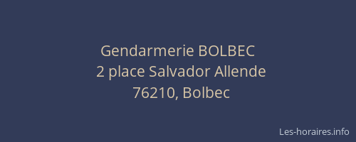 Gendarmerie BOLBEC