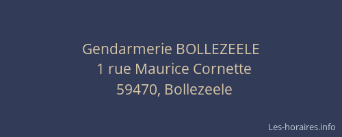Gendarmerie BOLLEZEELE