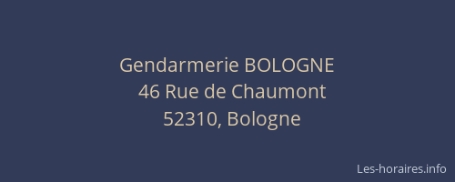Gendarmerie BOLOGNE