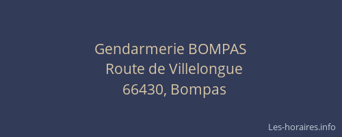 Gendarmerie BOMPAS