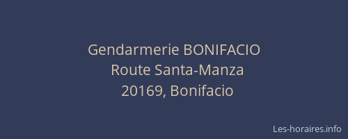 Gendarmerie BONIFACIO