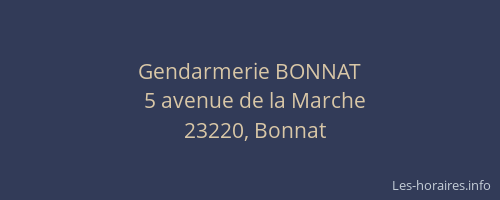 Gendarmerie BONNAT