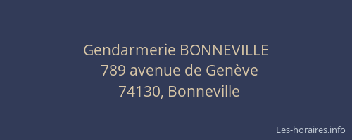 Gendarmerie BONNEVILLE