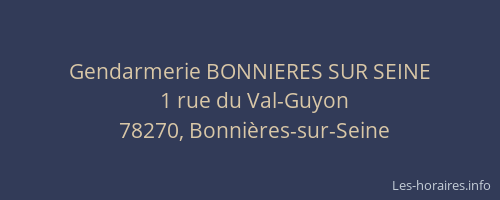 Gendarmerie BONNIERES SUR SEINE