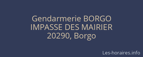 Gendarmerie BORGO