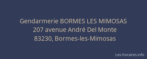 Gendarmerie BORMES LES MIMOSAS