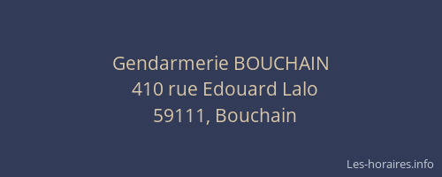 Gendarmerie BOUCHAIN