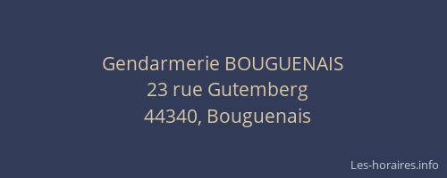 Gendarmerie BOUGUENAIS