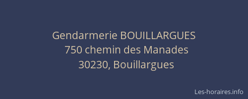 Gendarmerie BOUILLARGUES