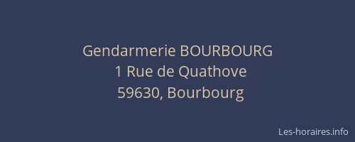 Gendarmerie BOURBOURG