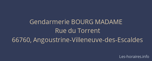 Gendarmerie BOURG MADAME