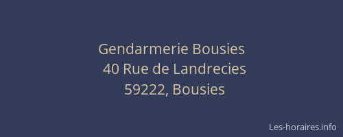 Gendarmerie Bousies
