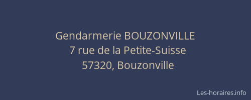 Gendarmerie BOUZONVILLE