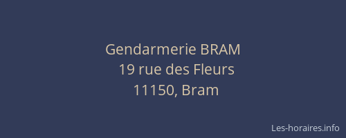 Gendarmerie BRAM
