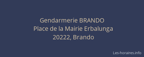 Gendarmerie BRANDO