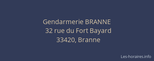 Gendarmerie BRANNE