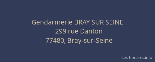 Gendarmerie BRAY SUR SEINE