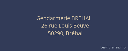 Gendarmerie BREHAL