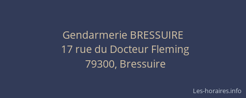 Gendarmerie BRESSUIRE