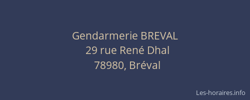 Gendarmerie BREVAL