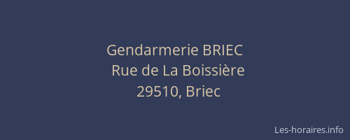 Gendarmerie BRIEC