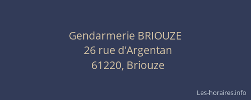 Gendarmerie BRIOUZE