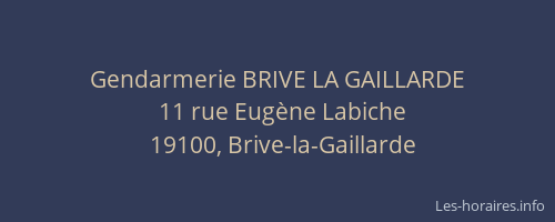 Gendarmerie BRIVE LA GAILLARDE