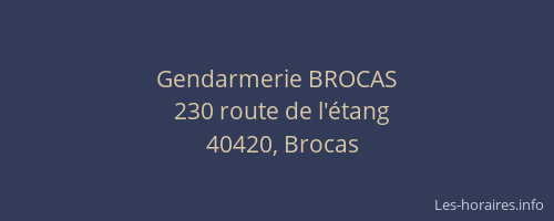 Gendarmerie BROCAS
