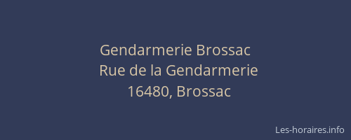 Gendarmerie Brossac