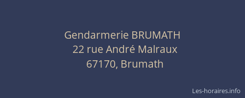 Gendarmerie BRUMATH