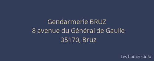 Gendarmerie BRUZ