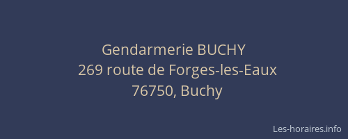 Gendarmerie BUCHY