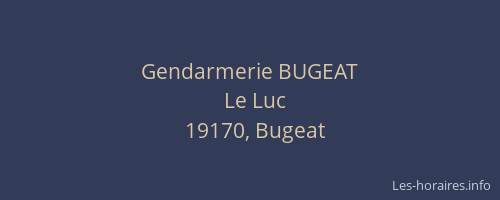 Gendarmerie BUGEAT
