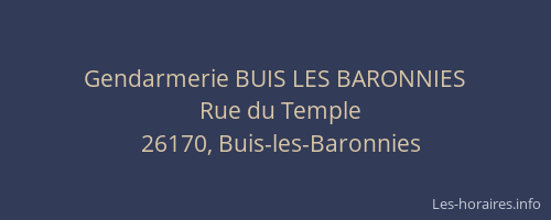 Gendarmerie BUIS LES BARONNIES