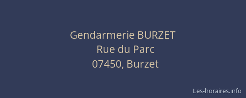 Gendarmerie BURZET