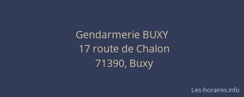 Gendarmerie BUXY
