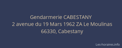 Gendarmerie CABESTANY