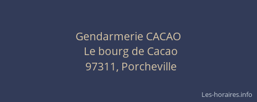 Gendarmerie CACAO