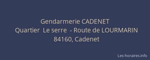 Gendarmerie CADENET
