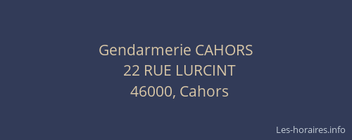Gendarmerie CAHORS